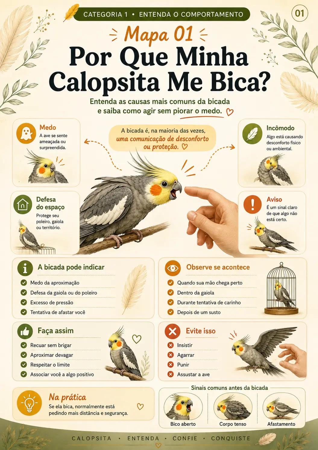 Mapa 01: por que minha calopsita me bica