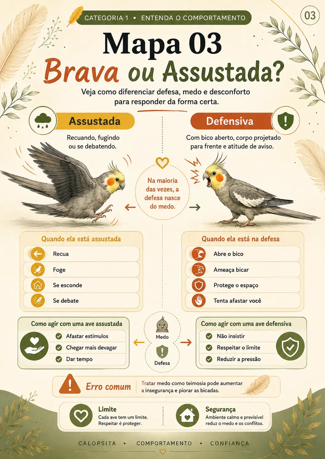 Mapa 03: calopsita brava ou assustada